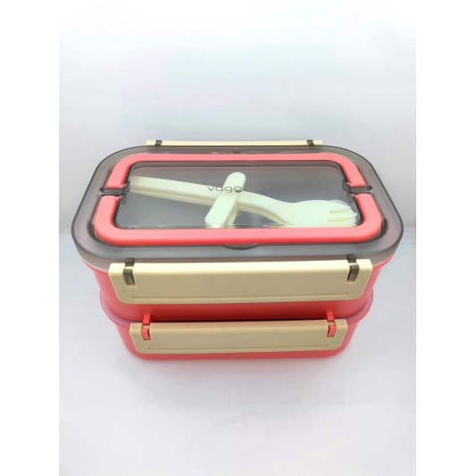 Vagonlıfe Lunch Box Çelik 1600ml Pembe BL2221-2