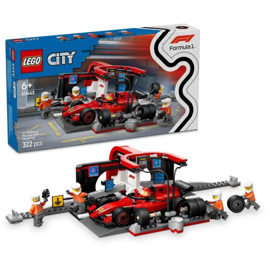 LEGO City 60443 F1 Pit Stop ve Pit Ekibi (322 Parça)