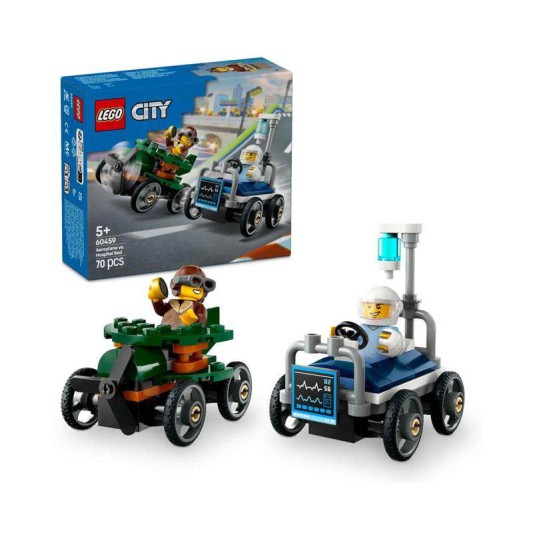 LEGO City Uçak, Hastane Yatağına Karşı Yarış Arabası Paketi 60459  (70Parça)