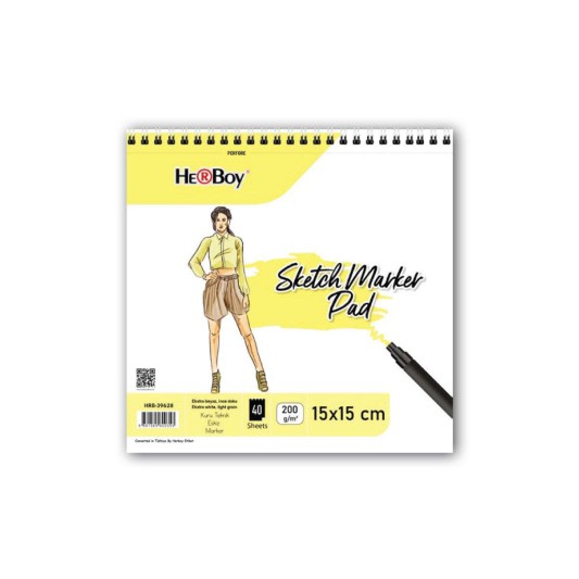 Sketch Marker Pad 15*15cm 200g/m2 40 yaprak HRB-39628