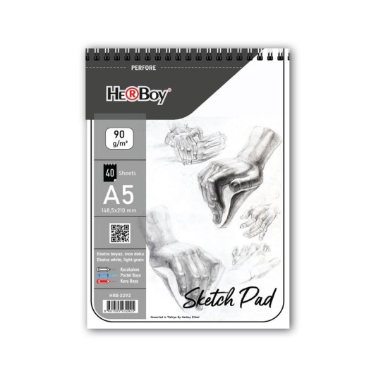 A5 Sketch Pad 90g/m2 40 yaprak HRB-3292