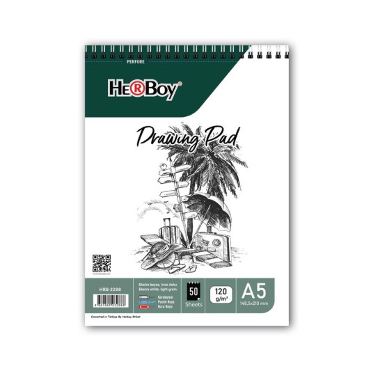 A5 Drawing Pad 120g/m2 50 yaprak HRB-3288