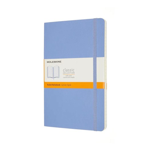 Moleskine Classic Yumuşak Kapak Çizgili Defter 13x21 Hydrangea Blue