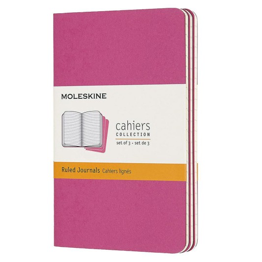 Moleskine Cahier Journals Çizgili Defter 3 lü 9x14 Kinetic Pink