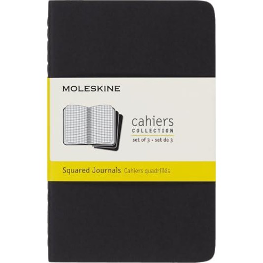 Moleskine Cahier Journals Kareli 3 lü Defter 9x14 Black