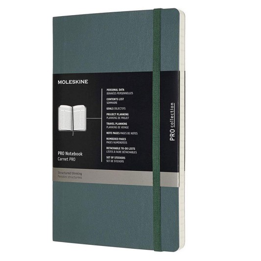 Moleskine PRO Notebook Yumuşak Kapak 13x21 Forest Green