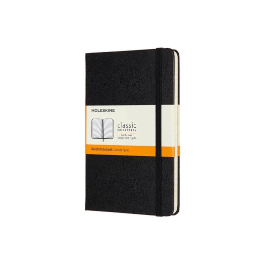 Moleskine Classic Sert Kapak Çizgili Defter 11.5x18 Black