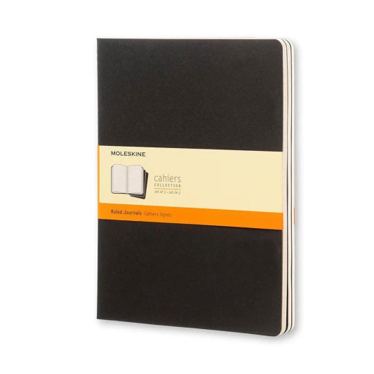 Moleskine Cahier Journals Çizgili Defter 19x26 Black
