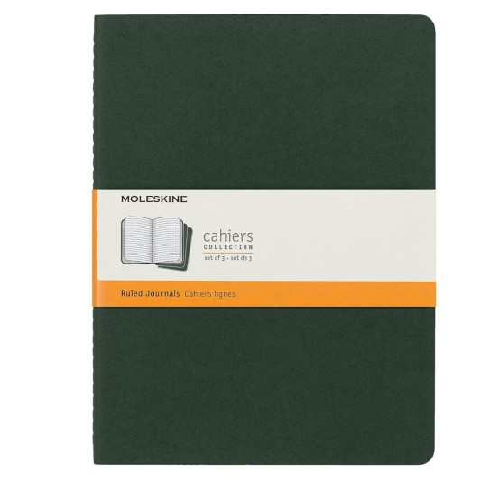 Moleskine Cahier Journals Çizgili Defter 19x26 Myrtle Green