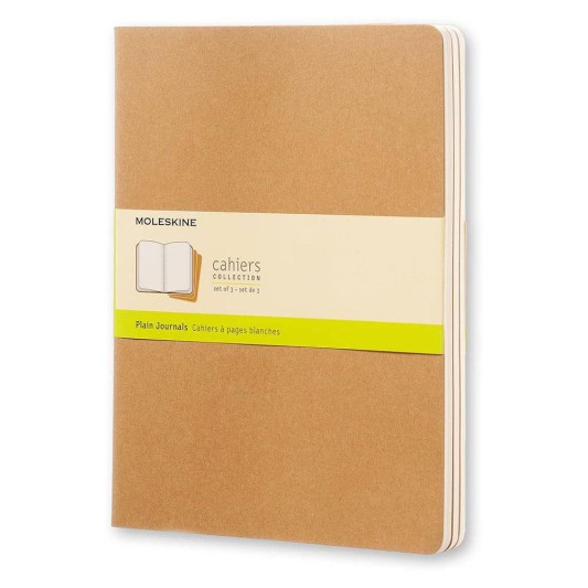 Moleskine Cahier Journals Çizgisiz Defter 19x26 Kraft Brown