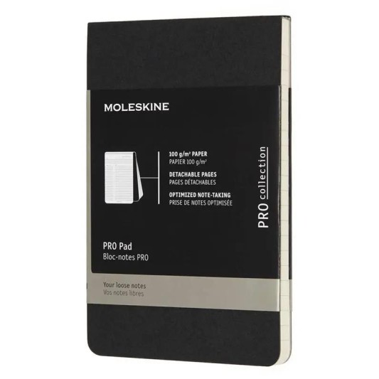 Moleskine PRO  Not Defteri  Siyah Yumuşak Kapaklı Çizgili