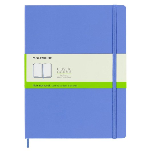 Moleskine Classic Sert Kapak Çizgisiz Defter 19x25 Hydrangea Blue