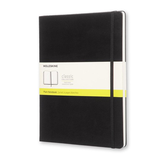 Moleskine XL Boy 19x25 Sert Kapak Düz Defter Siyah