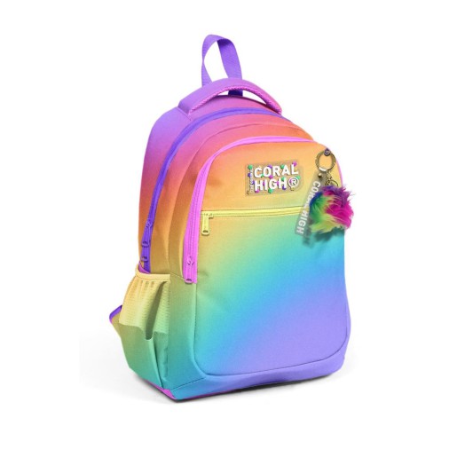 Coral High Kids Renk Geçişli Üç Bölmeli Okul Sırt Çantası 14425