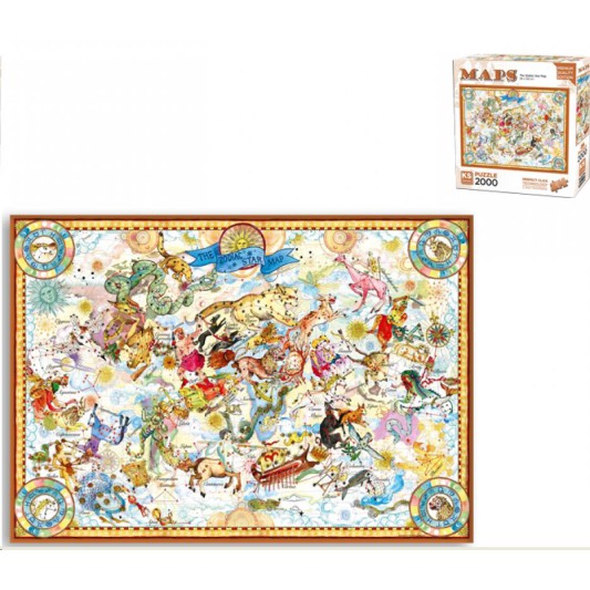 22538 PUZZLE 2000 THE ZODIAC STAR MAP