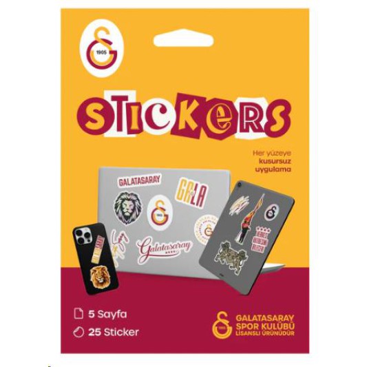 Galatasaray Sarı Sticker Paketi