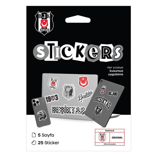 Beşiktaş Siyah Sticker Paketi