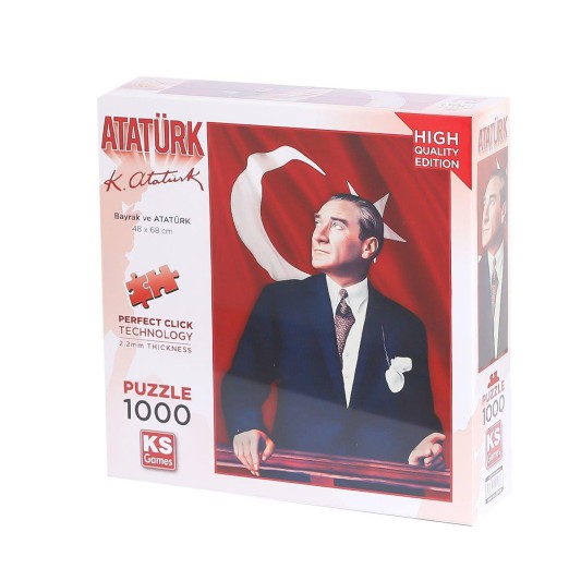 20728 Atatürk ve Türk Bayrağı 1000 Parça Puzzle
