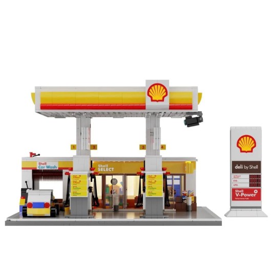 CADA Shell Benzinlik 1309 Parça Block Oyuncak 