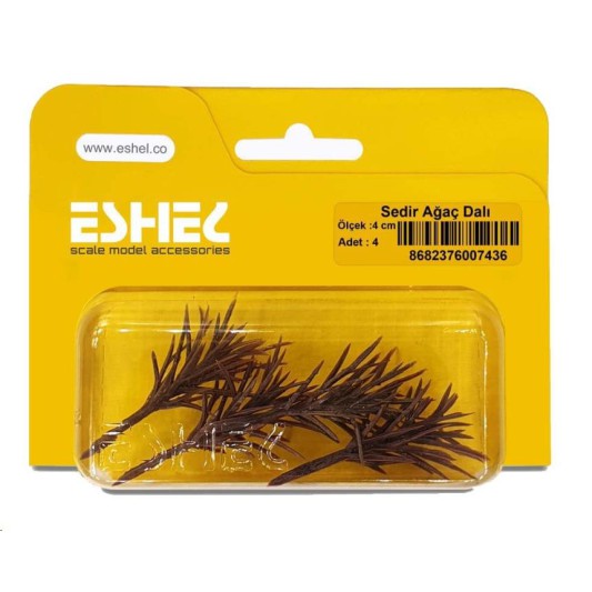 Eshel Maket Sedir Ağaç Dalı 4cm 4lü