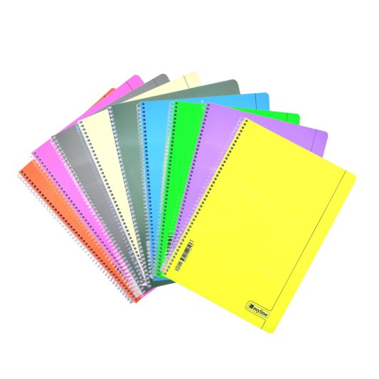 A4 Plastik kapak 80 Yaprak Kareli Spiralli Defter 4 \' lü