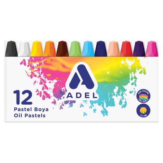 Adel Pastel Boya 12 Renk Karton Kutu 7280000005