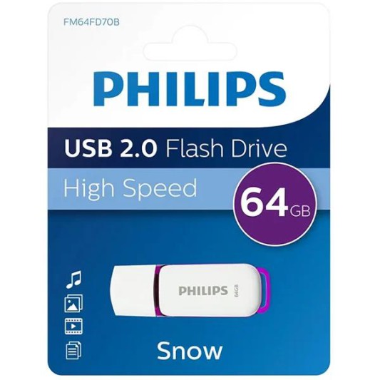 PHİLİPS 64GB BELLEK MOR/BEYAZ