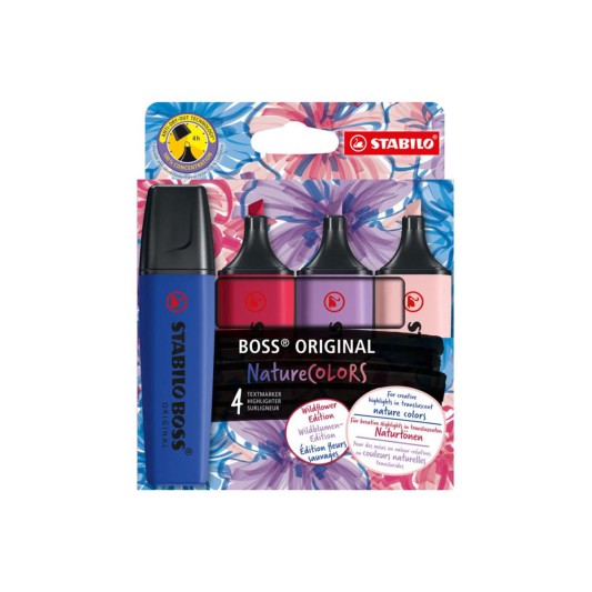 Stabilo Boss Nature Colors Wildflower Edition 4\'lü Fosforlu Kalem
