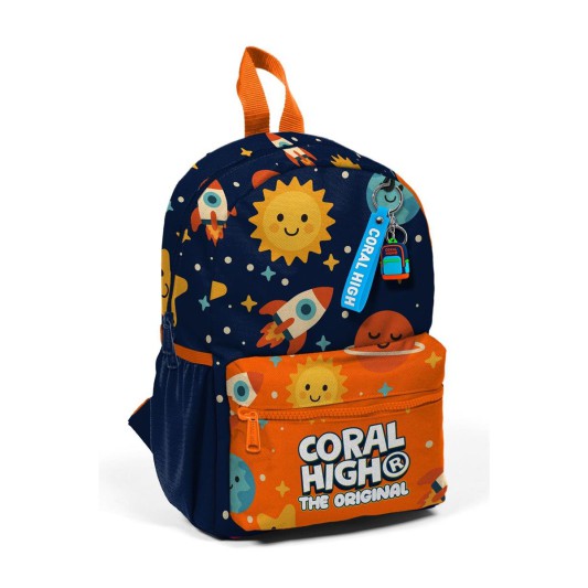 Coral High Minik Yuva Sırt Çantası Lacivert Uzay Desenli İki Bölmeli 33260