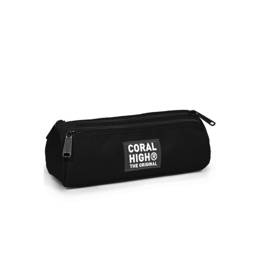 Coral High Kids Siyah Üç Bölmeli Kalem Çantası 31040