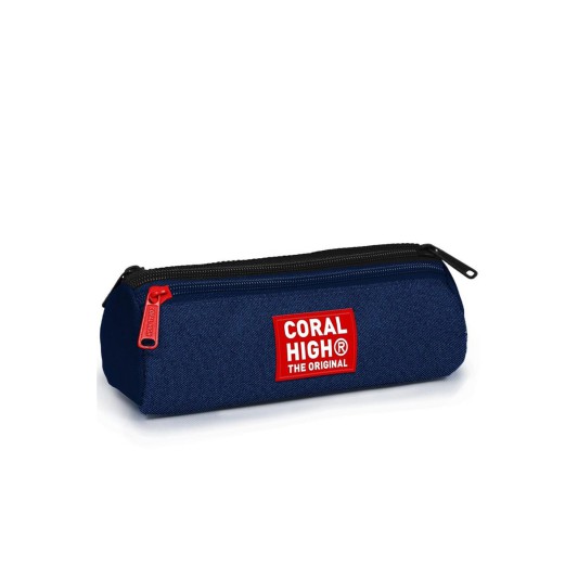 Coral High Siyah Beyaz Dama Desenli Üç Bölmeli Kalem Çantası 31034