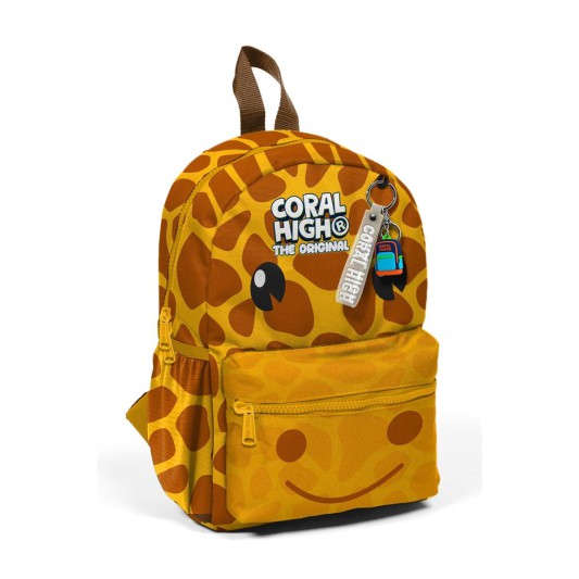 Coral High Minik Yuva Sırt Çantası Sarı Zürafa Desenli İki Bölmeli 33262