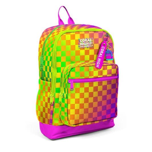 Coral High Kids Renkli Dama Desenli Okul Sırt Çantası 33203