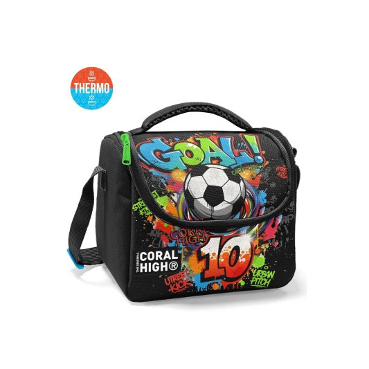 Coral High Siyah Goal Desenli Thermo Beslenme Çantası 37153