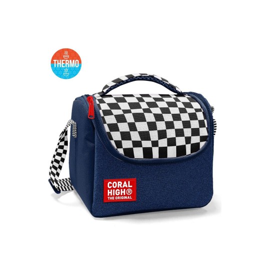 Coral High Siyah Beyaz Dama Thermo Beslenme Çantası 37134