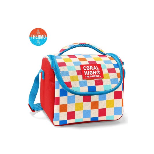 Coral High Çok Renkli Dama Desenli Thermo Beslenme Çantası 37125