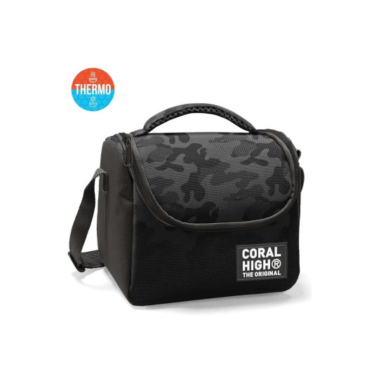 Coral High Siyah Kamuflaj Desenli Thermo Beslenme Çantası 37138