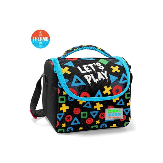 Coral High Siyah Lets Play Desenli Thermo Beslenme Çantası 37114