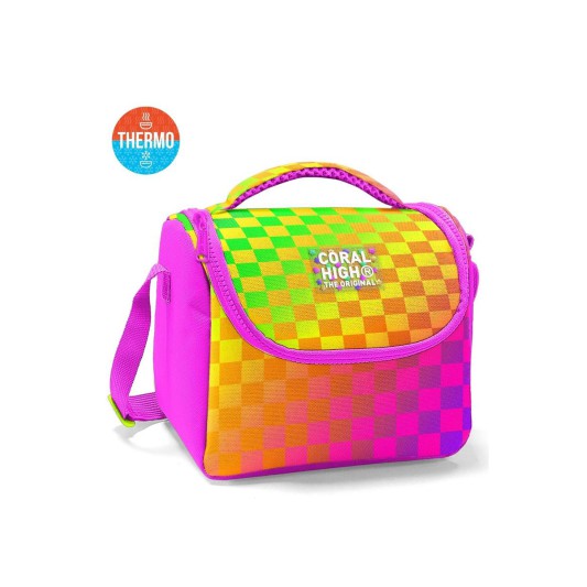 Coral High Renkli Dama Desenli Thermo Beslenme Çantası 37103
