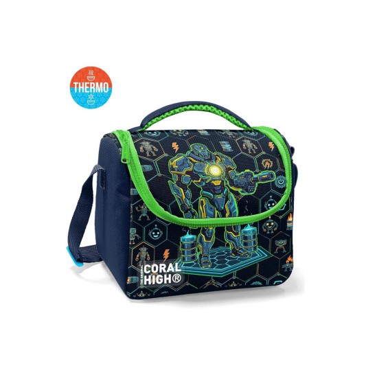 Coral High Lacivert Robot Desenli Thermo Beslenme Çantası 37146