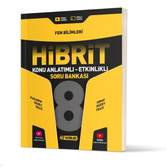 Hız 8. Sınıf Fen Bilimleri HİBRİT Konu Anlatımlı Etkinlikli Soru Bankası
