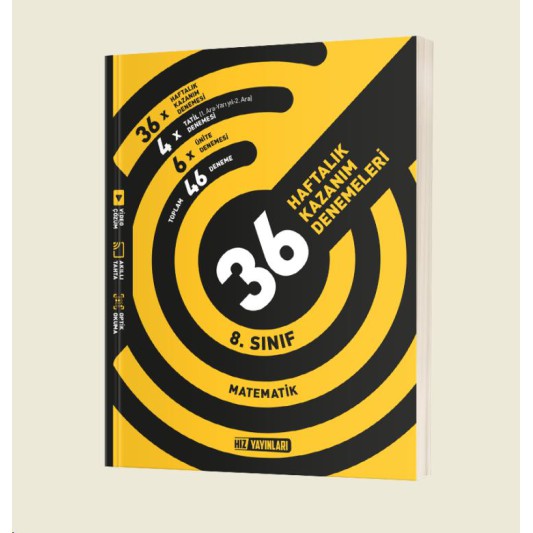 Hız Yayınları  8. Sınıf Matematik 36 Haftalık  Kazanım Denemeleri