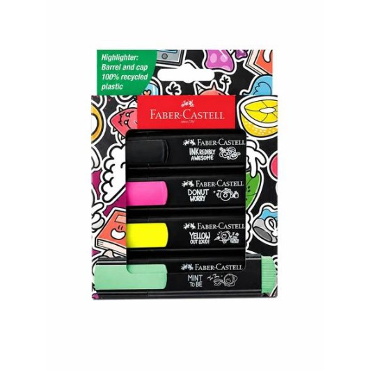Faber-Castell Textliner Graffiti 4\'lü Fosforlu Kalem Seti