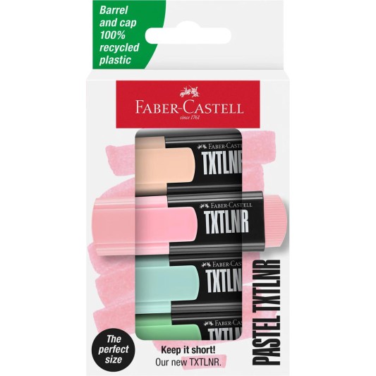 Faber Castell Fosforlu Kalem Mini Textliner Pastel 4 Renk