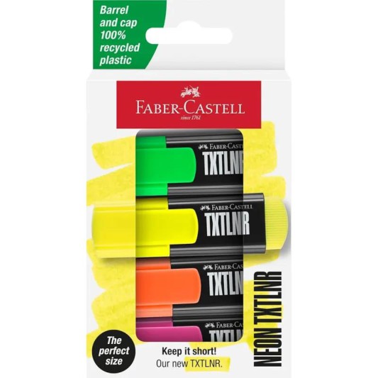 Faber Castell Fosforlu Kalem Mini Neon 4\'lü Set - 154204