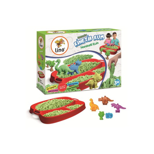 Lıno Kinetik Kum Seti Dinazorlar 350 Gr Kum+6 Kalıp LN-553