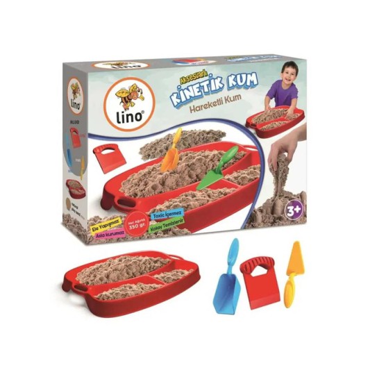 Lino Kinetik Kum Seti 350 Gr (kum+tepsi+kürek+mala+kesici) LN-550
