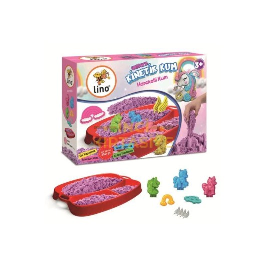 Lino Kinetik Kum Seti Unicorn 350 Gr (kum+tepsi+ 6 kalıp) LN-552