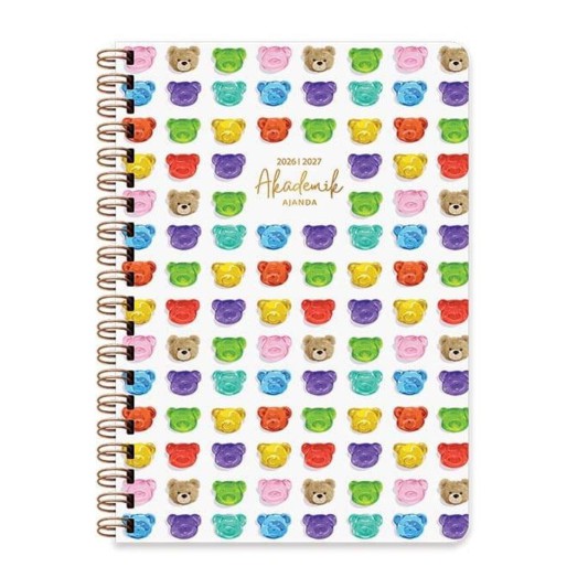 Keskin Akademik Ajanda 17*24 Spiralli - Teddy 600208-99