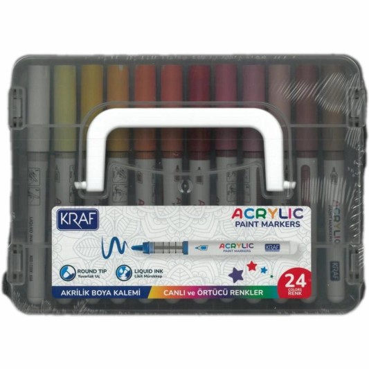 Kraf Akrilik Marker 24 lü